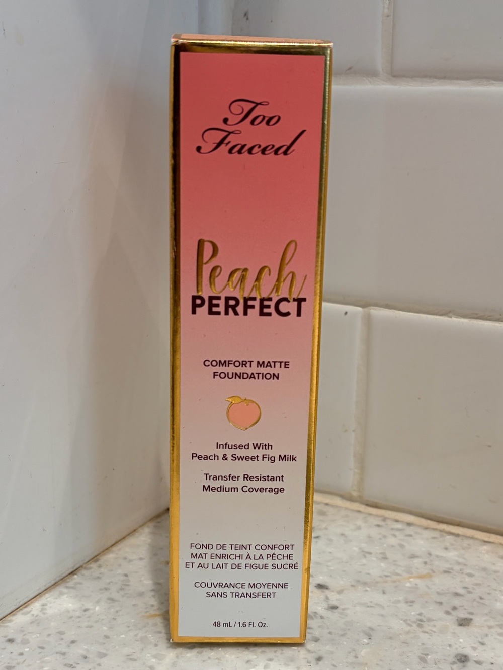 Too Faced Peach Perfect Comfort Matte Foundation - Warm Nude NIB